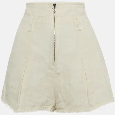 Pre-owned Jacquemus Cream Linen Blend Le Short Santon Shorts M