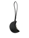 Jacquemus Curved Half-moon Leather Bag Accessory In Black