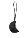 Jacquemus Curved Half-moon Leather Bag Accessory In Black