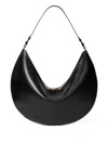 Jacquemus Crescent Leather Bag In Black