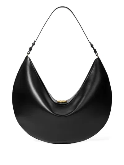 Jacquemus Crescent Leather Bag In Black