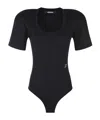Jacquemus Short-sleeve Scoop-neck Bodysuit In Black