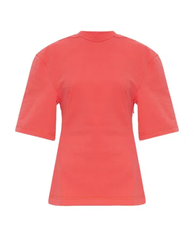 Jacquemus Crew-neck Cotton T-shirt In Red