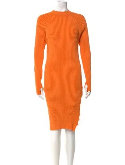 Pre-owned Jacquemus Crew Neck Knee-length Dress W/ Tags In Orange