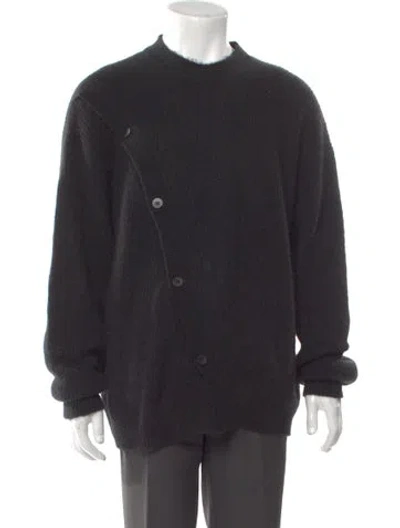 Pre-owned Jacquemus Crew Neck Long Sleeve Cardigan In Black