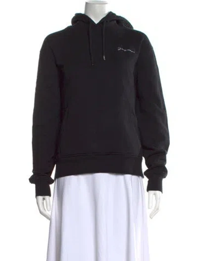 Pre-owned Jacquemus Crew Neck Long Sleeve Hoodie In Black