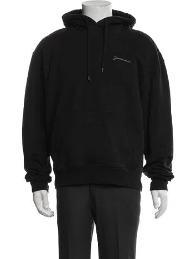 Pre-owned Jacquemus Crew Neck Long Sleeve Hoodie In Black