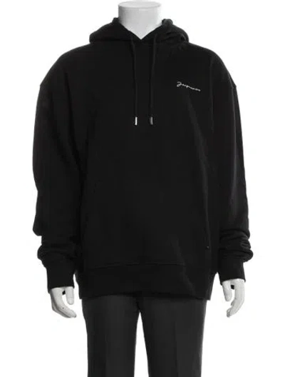 Pre-owned Jacquemus Crew Neck Long Sleeve Hoodie In Black