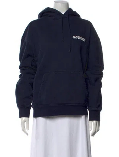Pre-owned Jacquemus Crew Neck Long Sleeve Hoodie In Blue