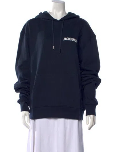 Pre-owned Jacquemus Crew Neck Long Sleeve Hoodie In Blue