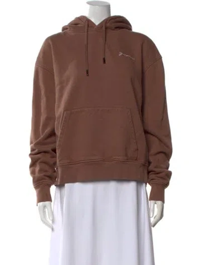 Pre-owned Jacquemus Crew Neck Long Sleeve Hoodie In Brown