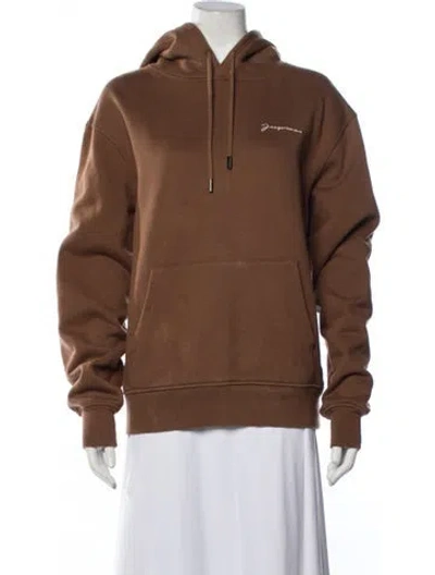 Pre-owned Jacquemus Crew Neck Long Sleeve Hoodie In Brown