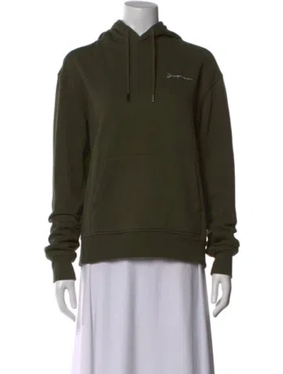 Pre-owned Jacquemus Crew Neck Long Sleeve Hoodie In Green