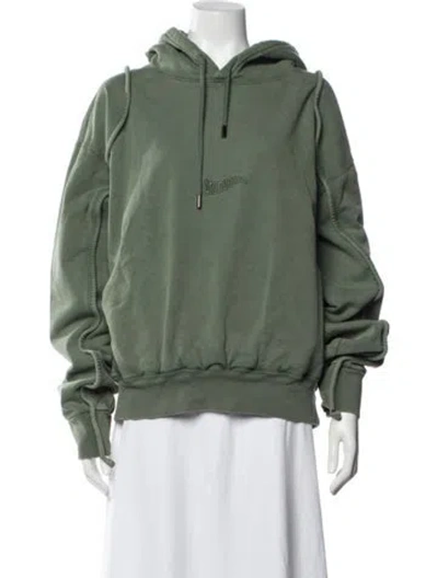Pre-owned Jacquemus Crew Neck Long Sleeve Hoodie In Green
