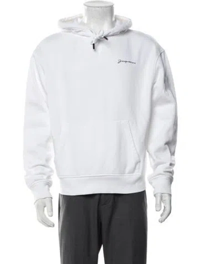 Pre-owned Jacquemus Crew Neck Long Sleeve Hoodie In White