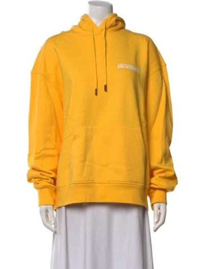 Pre-owned Jacquemus Crew Neck Long Sleeve Hoodie In Yellow