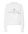 Jacquemus White Sweater With Logo Embroidered On The Front And Short Design In Cotton Woman