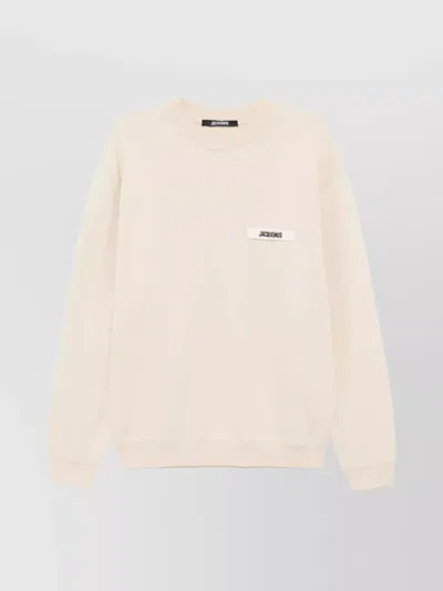 Jacquemus Cotton Sweatshirt In Neutral