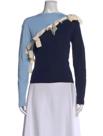 Pre-owned Jacquemus Crew Neck Long Sleeve Top In Blue