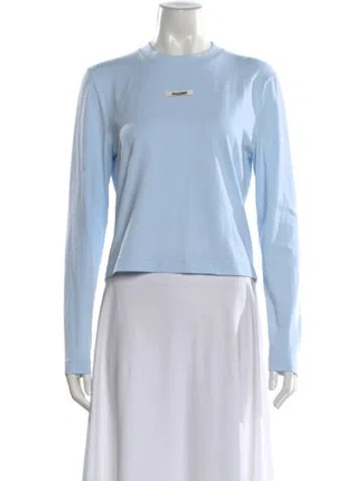 Pre-owned Jacquemus Crew Neck Long Sleeve Top In Blue