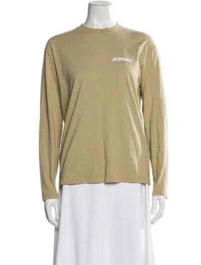Pre-owned Jacquemus Crew Neck Long Sleeve Top In Neutral