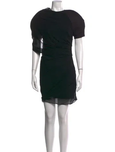 Pre-owned Jacquemus Crew Neck Mini Dress In Black