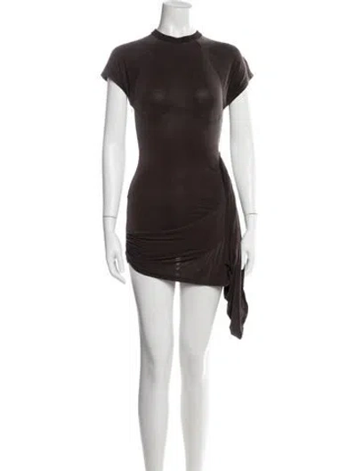 Pre-owned Jacquemus Crew Neck Mini Dress In Brown