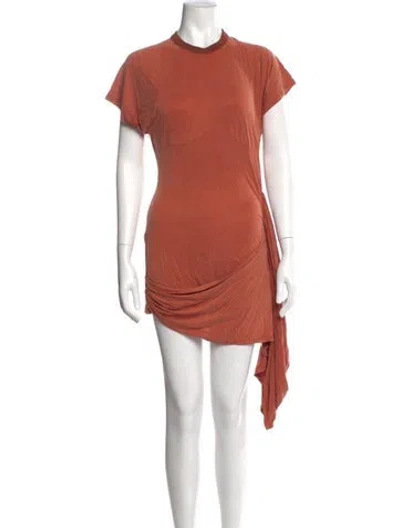 Pre-owned Jacquemus Crew Neck Mini Dress In Orange