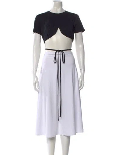 Pre-owned Jacquemus Crew Neck Short Sleeve Crop Top In Black