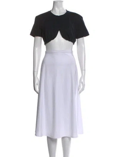 Pre-owned Jacquemus Crew Neck Short Sleeve Crop Top In Black