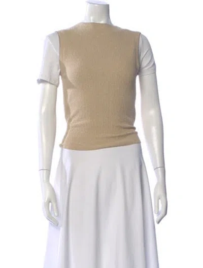 Pre-owned Jacquemus Crew Neck Short Sleeve Crop Top In Neutral
