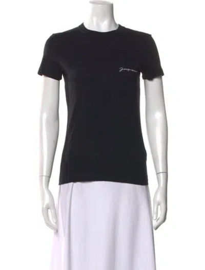 Pre-owned Jacquemus Crew Neck Short Sleeve T-shirt In Black/white