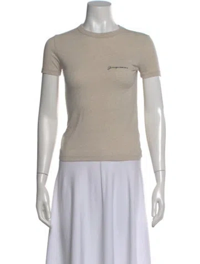 Pre-owned Jacquemus Crew Neck Short Sleeve T-shirt In Neutral