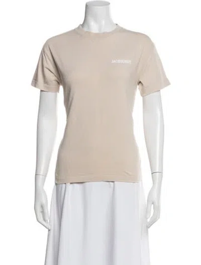Pre-owned Jacquemus Crew Neck Short Sleeve T-shirt In Neutrals