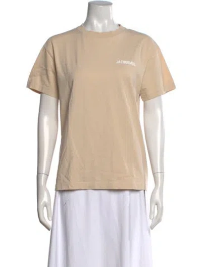 Pre-owned Jacquemus Crew Neck Short Sleeve T-shirt In Neutrals