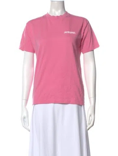 Pre-owned Jacquemus Crew Neck Short Sleeve T-shirt In Pink