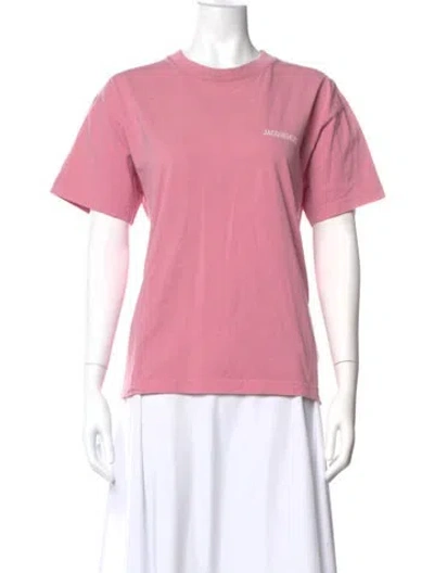 Pre-owned Jacquemus Crew Neck Short Sleeve T-shirt In Pink