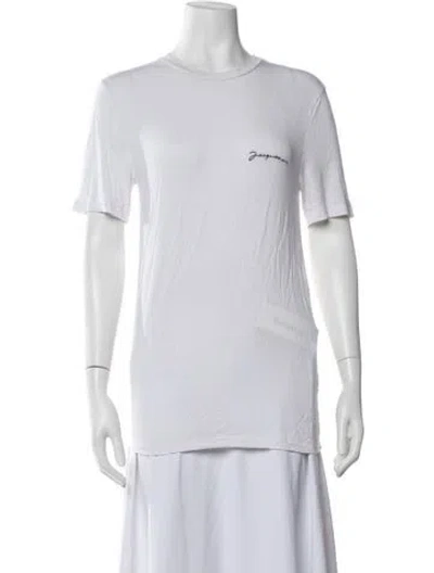 Pre-owned Jacquemus Crew Neck Short Sleeve T-shirt In Silver