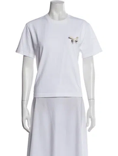 Pre-owned Jacquemus Crew Neck Short Sleeve T-shirt In White