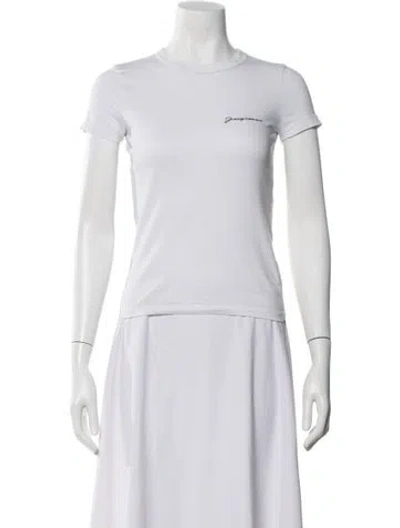 Pre-owned Jacquemus Crew Neck Short Sleeve T-shirt In White