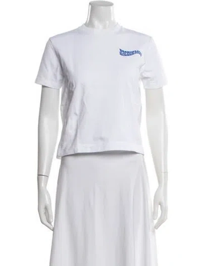 Pre-owned Jacquemus Crew Neck Short Sleeve T-shirt In White