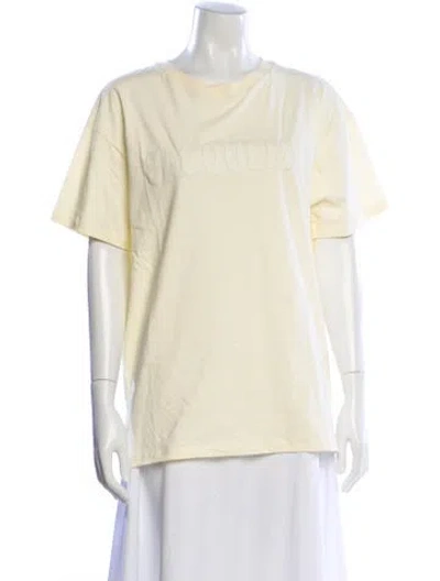 Pre-owned Jacquemus Crew Neck Short Sleeve T-shirt In Yellow