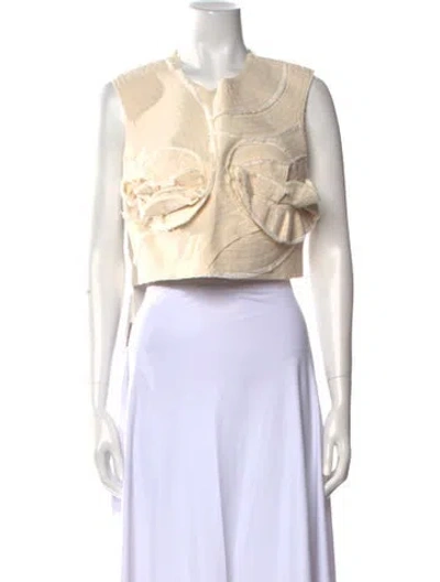 Pre-owned Jacquemus Crew Neck Sleeveless Crop Top W/ Tags In Neutral