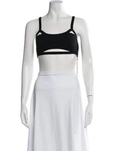 Pre-owned Jacquemus Crew Neck Sleeveless Sports Bra In Blue/white