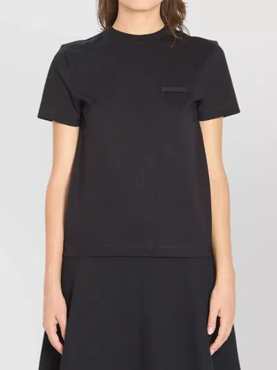 Jacquemus Crew Neck Slim Fit Cotton T-shirt In Blue