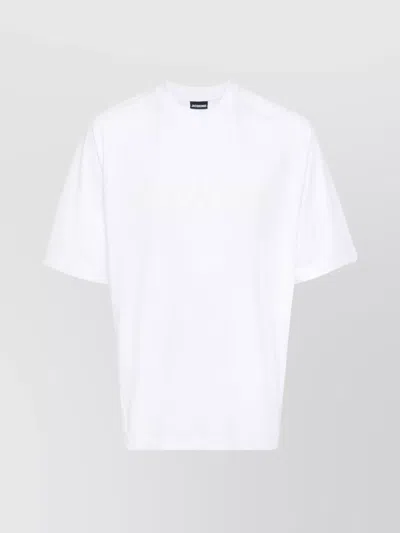 Jacquemus J Embroidered Crew Neck T-shirt In White