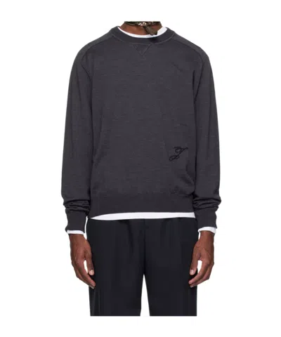 Jacquemus Crew Neck Sweater In Blue