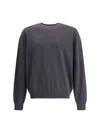 Jacquemus Men Crew-neck Sweater In Merino Wool In Blue