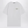 Jacquemus 'le T-shirt Gros Grain' White T-shirt With Logo Patch On The Front In White