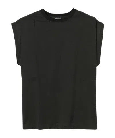 Jacquemus Crew Neck Vest In Black